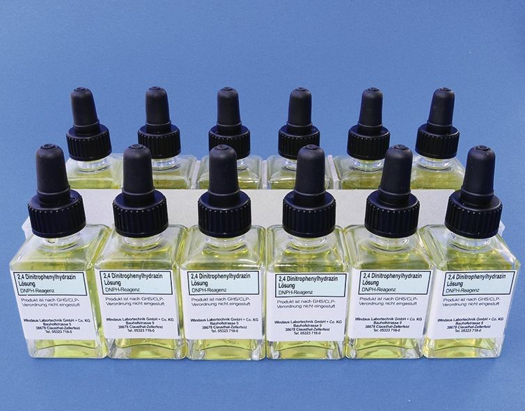 2,4 Dinitrophenylhydrazin, 12x25ml in Pipettenflaschen