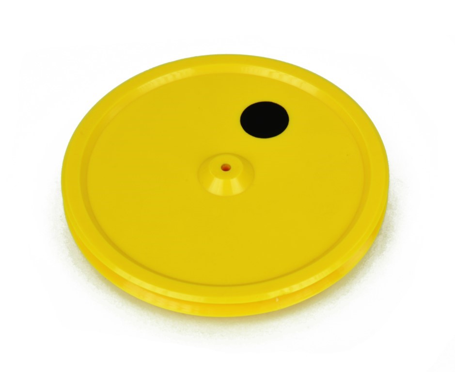 Rolle, Kunststoff gelb, D=100 mm