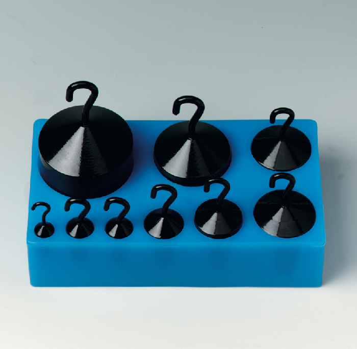 Gewichtssatz, 10 g bis 1000 g, mit Haken Gewichtssatz, 10 g bis 1000 g, mit Haken