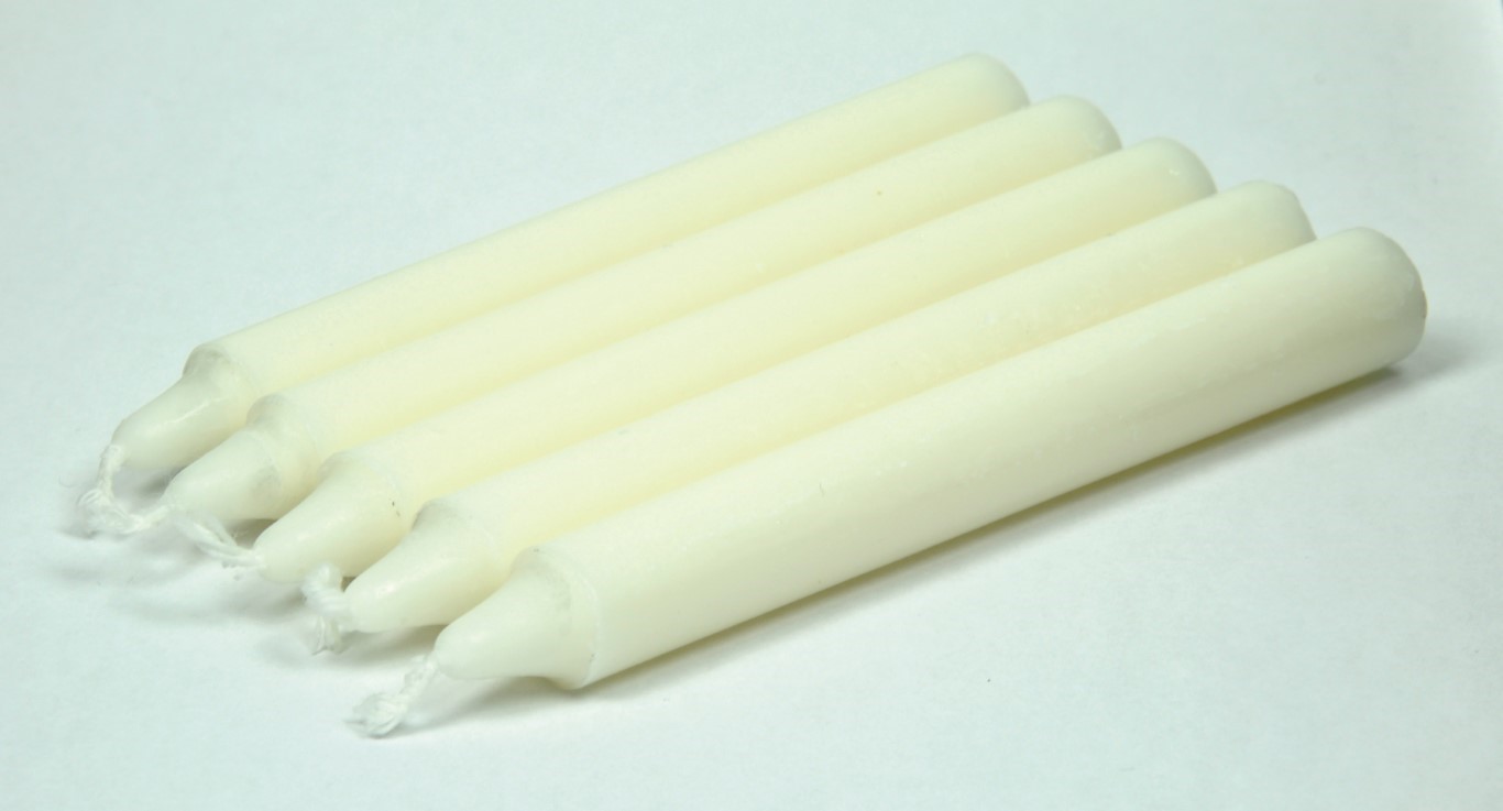 Kerzen, Satz von 5 Stück Kerzen, Satz von 5 Stück