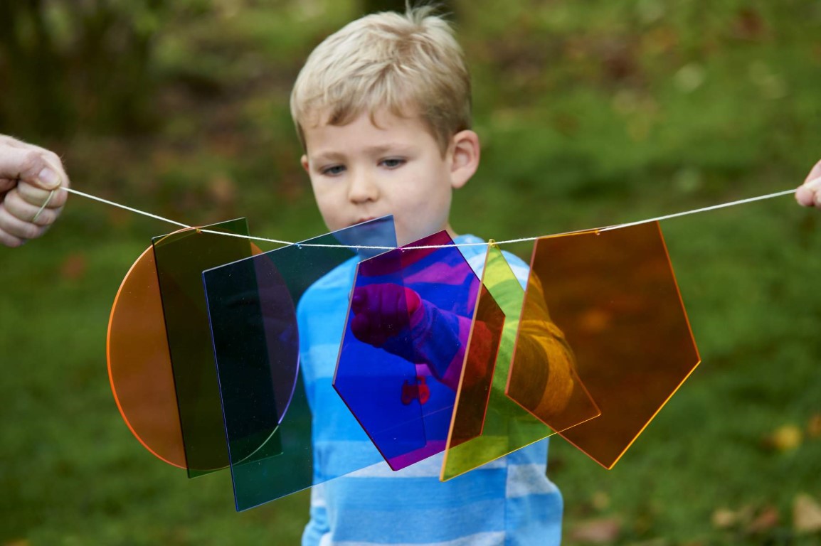große geometrische Scheiben, transparent