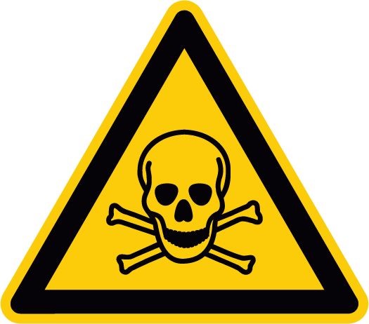 Warnschild, Warnung vor giftigen Stoffen