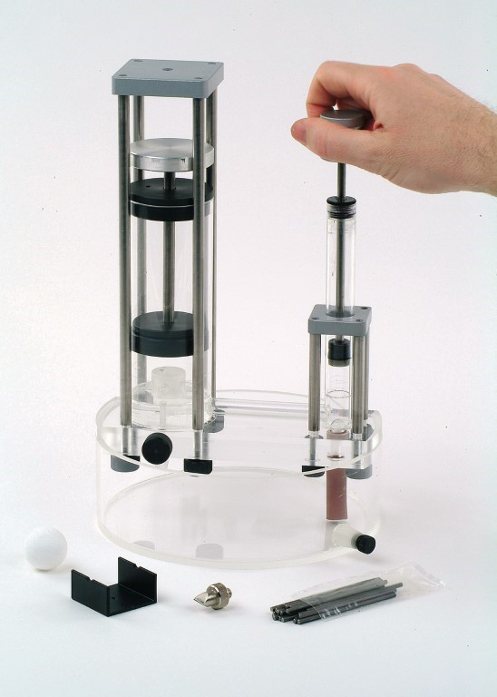 Hydraulische Presse, Arbeitsmodell Hydraulische Presse, Arbeitsmodell