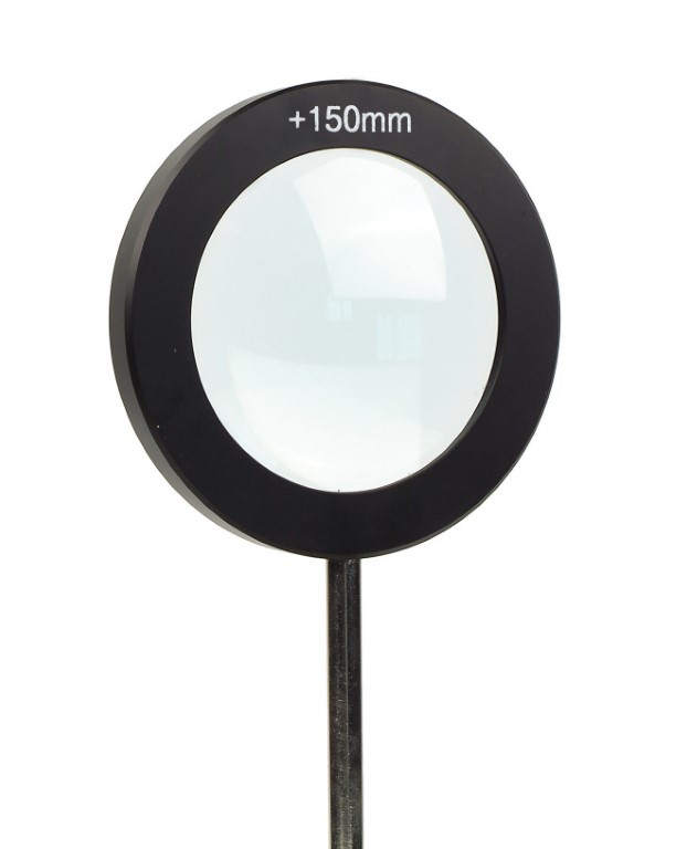 Kondensorlinse "demo", auf Stiel, FI= +150 mm Kondensorlinse "demo", auf Stiel, FI= +150 mm