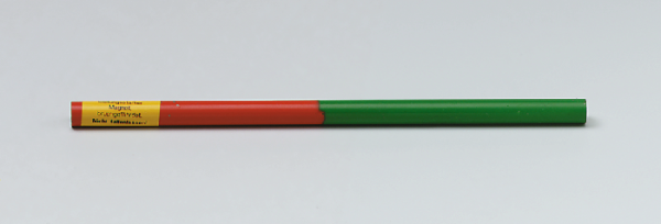 Rundstabmagnet, AlNiCo, 200 mm, rot/grün
