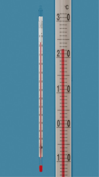 Kältethermometer, -110 +30°C, Toluol-Füllung