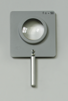 Linse, gefasst, bikonkav, f=–100 mm, mit Stab Linse, gefasst, bikonkav, f=–100 mm, mit Stab