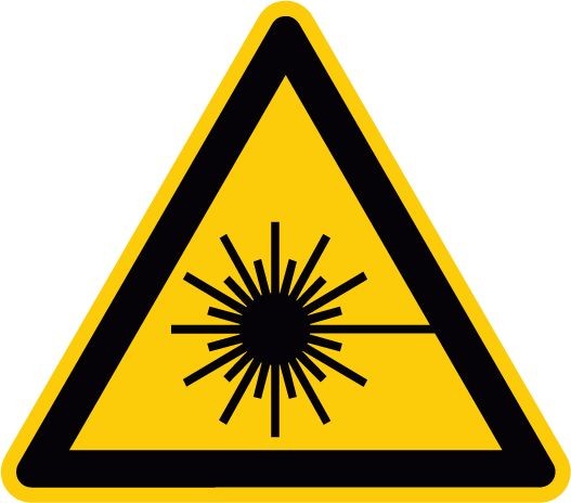 Laserstrahl Warnzeichen