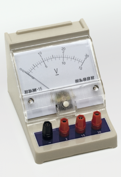 Schülervoltmeter, im Pultgehäuse