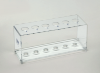 Reagenzglasgestell, Plexiglas, für 6 Gläser Reagenzglasgestell, Plexiglas, für 6 Gläser