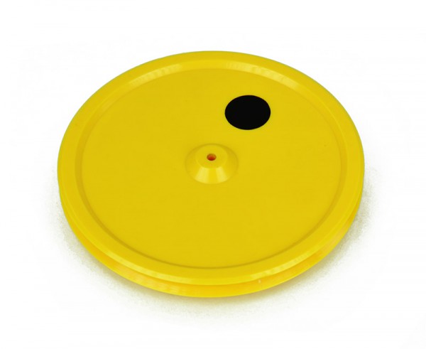 Rolle, Kunststoff gelb, D=100 mm