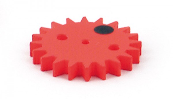 Zahnrad 20 Zähne, rot, D=44 mm