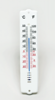 Celsius-Fahrenheit-Thermometer, –10/+50 °C Celsius-Fahrenheit-Thermometer, –10/+50 °C