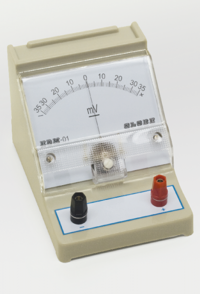 Schüler-Galvanometer, mV-Skala, im Pultgehäuse