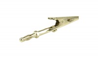 Krokoklemme blank, mit 4-mm-Steckerstift Krokoklemme blank, mit 4-mm-Steckerstift