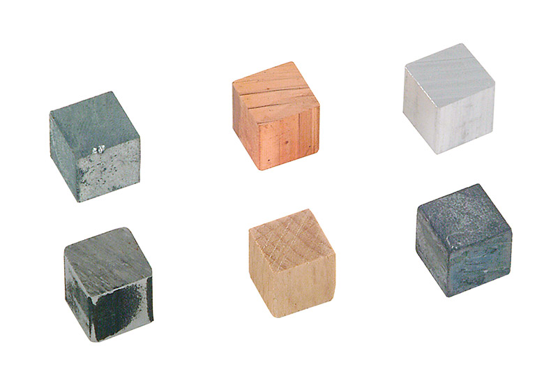 Chemie Lehrmaterial Dichte-Standard Würfel 1cm3 density standard cubes 