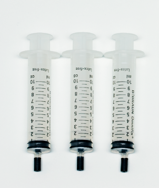 Kunststoffspritzen mit Schlauchansatz, 10 ml